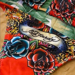 Ed Hardy Bikini size M orange Tiger